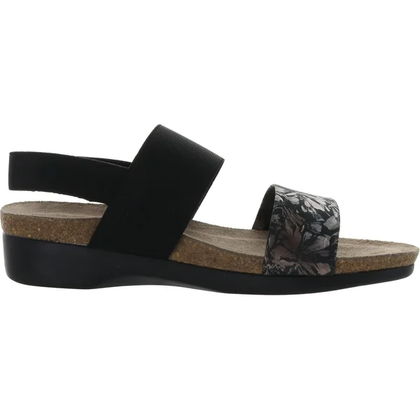 Munro Pisces Womens Molded Insoles Slip on Wedge Sandals - Dark Floral