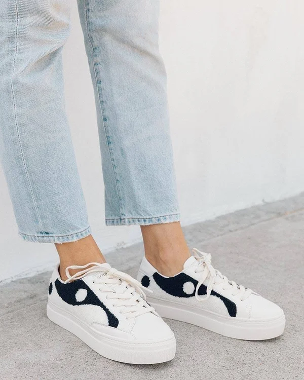 Yin Yang Platform Sneaker Coral - White, 11
