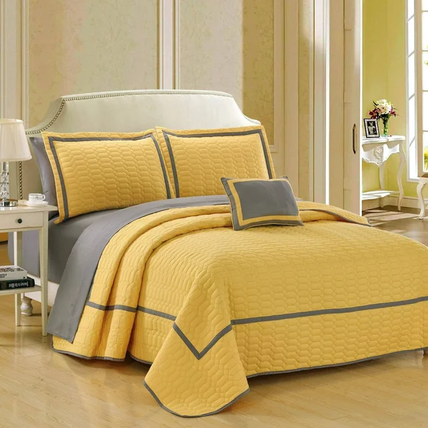 Chic Home Mesa Quilt Set, Blue, Queen
