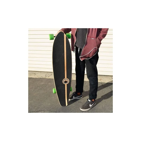 Yocaher Kicktail Blank Longboard Complete - Stained Red