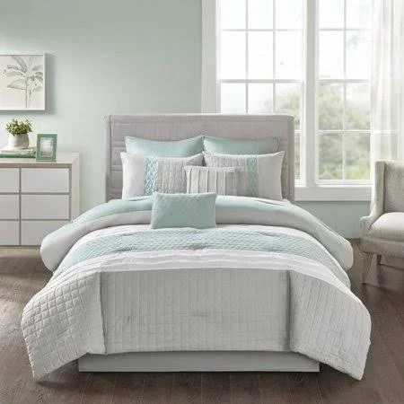 Ebern Designs Glen Ellyn 8 Piece Comforter Set - Green
