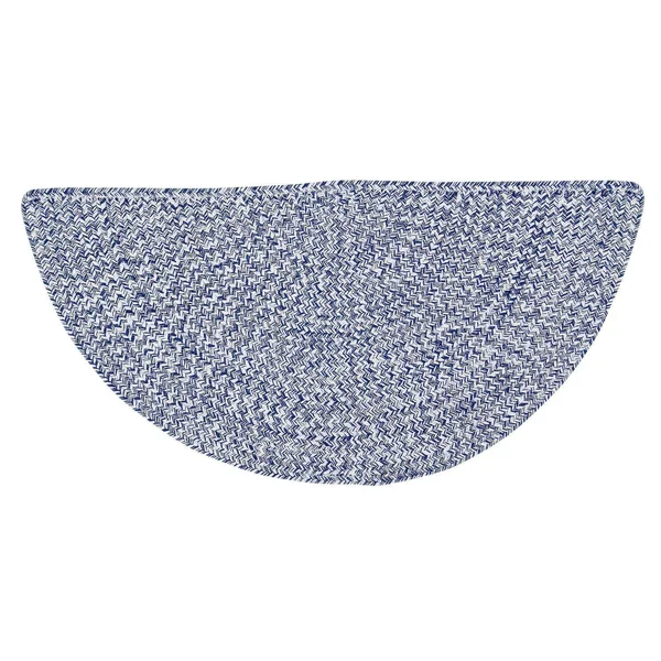 Farmhouse Cotton Hand Made Braided Area Rug, Blue, 2' x 6'