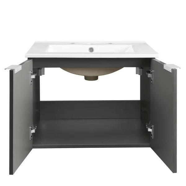 Modway Maybelle 24x22 Wall-Mount Bathroom Vanity EEI-5379, Navy White