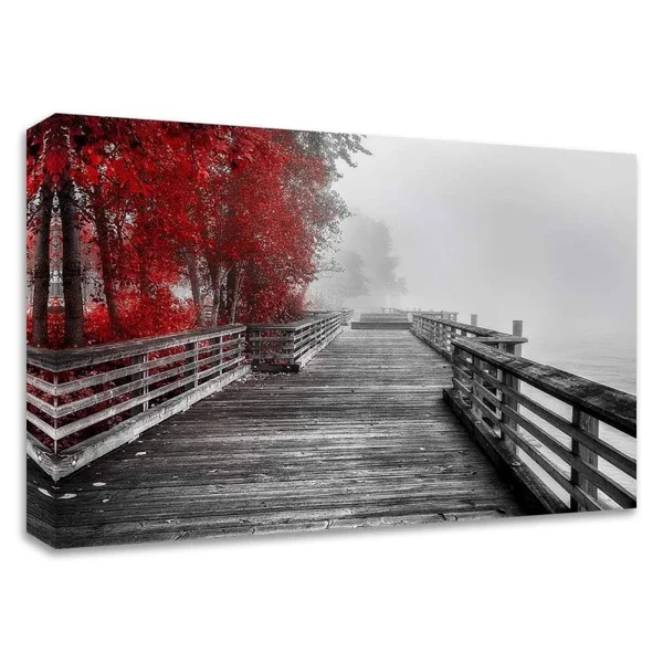 15x22 x 21x22 Fall Walkway by Vladimir Kostka Print on Canvas