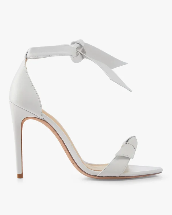 Alexandre Birman Clarita Knotted Leather Sandal, White