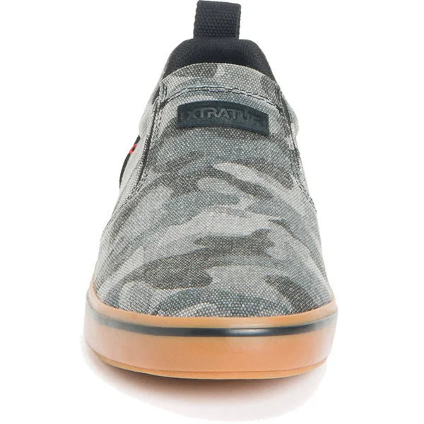 Xtratuf Men's Canvas Sharkbyte Deck Shoe, Black Camo, 7