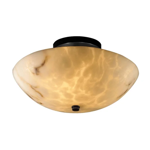 Justice Design LumenAria FAL-9690-35 14 in. Round Semi-Flush Bowl Light