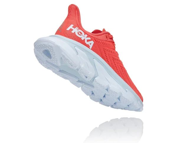 Hoka One One Women's Clifton Edge - Hot Coral/White - 9