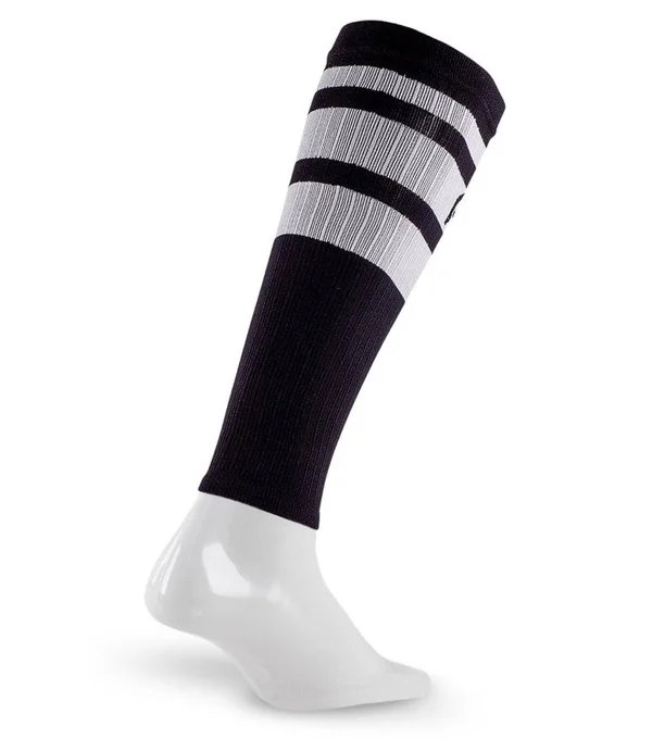 Pro Compression Calf Sleeves - Black Classic Stripe, L/XL, Best Compression Sleeves for Men, Women, Running, Sports