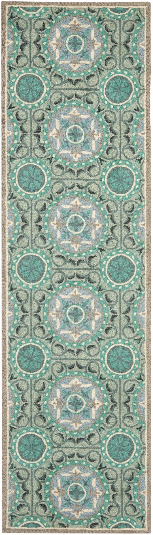 Safavieh Four Seasons FRS485D 2&3x22 x 8&0x22 Runner Mint - Aqua Area Rug