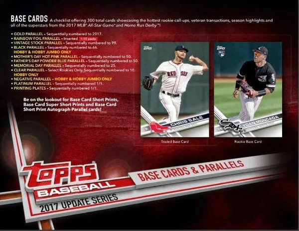 2017 Topps Update Series Baseball Hobby Jumbo Pack