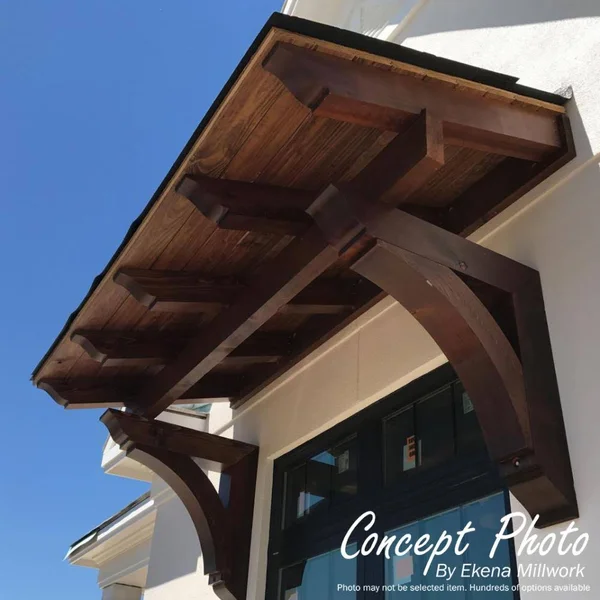 Ekena Millwork BKT06X26X34MRC01RDF 6x22W x 26x22D x 34x22H Merced Traditional Rough Sawn BRACKET, Douglas Fir