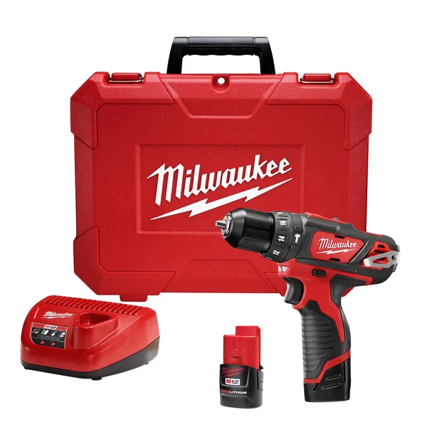 Milwaukee 2408-22 M12 3/8x22 Hammer Drill Driver Kit