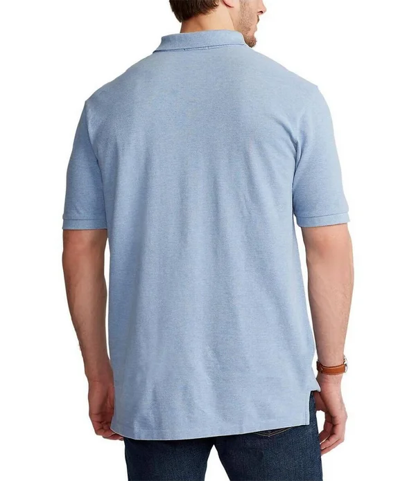 Polo Ralph Lauren Big Tall Classic-Fit Short-Sleeve Cotton Mesh Polo Shirt - Mens, 2XT, Delta Blue