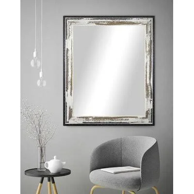 Modern & Contemporary Distressed Accent Mirror Laurel Foundry Modern Farmhouse Size: 34x22 H x 30x22 W - Finish: Brown/Cream