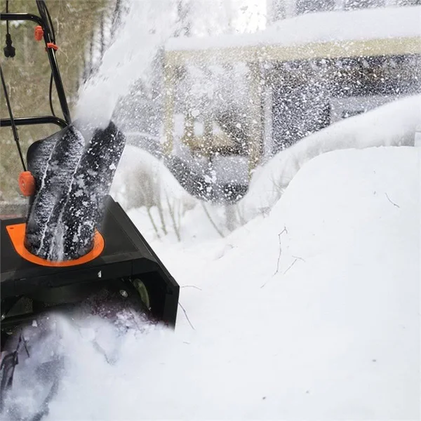 120V 60Hz Power Snow Blower 12 Amp Electric Snow Thrower Metal Black - 7.18" x 14.17" x 7.13"