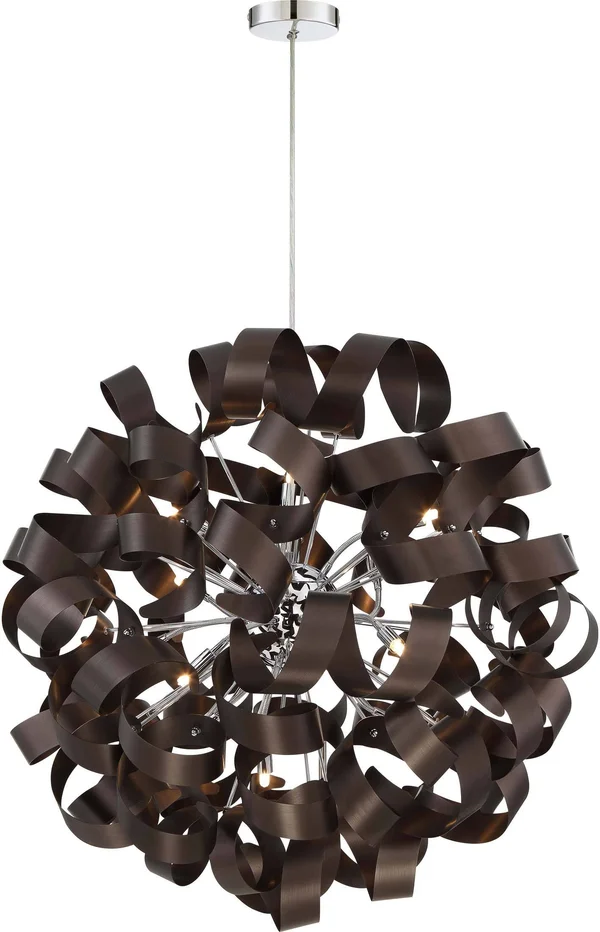 Quoizel Ribbons Pendant Western Bronze 12 Light