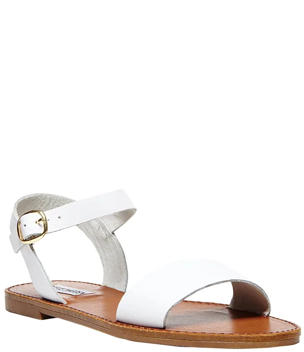 Steve Madden Donddi Sandal Women's Sandals White Leather : 5 M