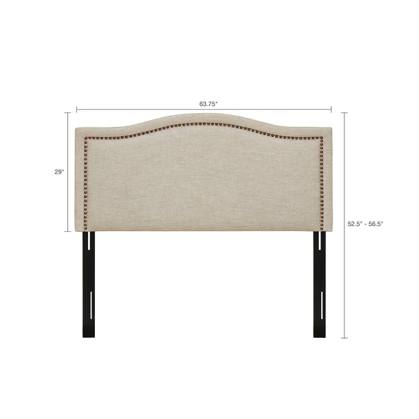 Madison Park - Nadine Upholstery Headboard - Grey - King