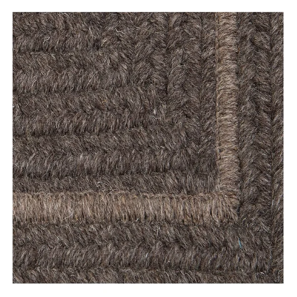 5' Cedar Brown and Neutral Brown Reversible Square Area Rug
