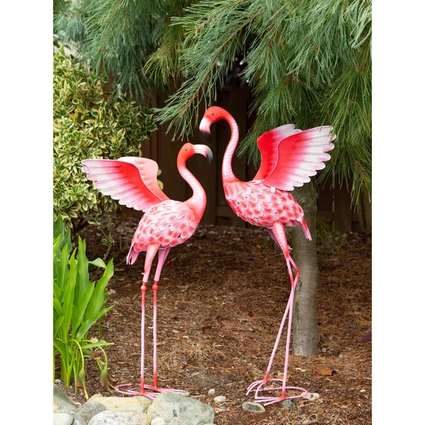 Zingz & Thingz Flying Flamingo Metal Decor, Pink