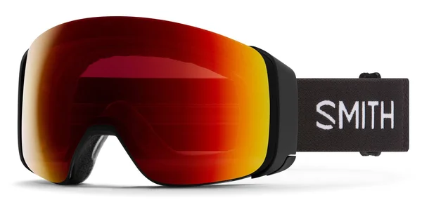 Smith Optics 4D Mag Asian Fit Snow Goggle Black, ChromaPop Sun Red Mirror