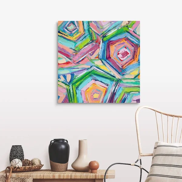 Beach Umbrellas, Canvas Wall Art, 30x30, Great Big Canvas
