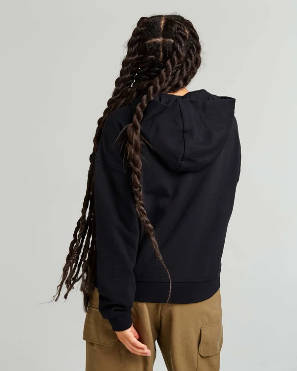 Richer Poorer Women's Recycled Fleece Hoodie, Size Large, Woodgrain