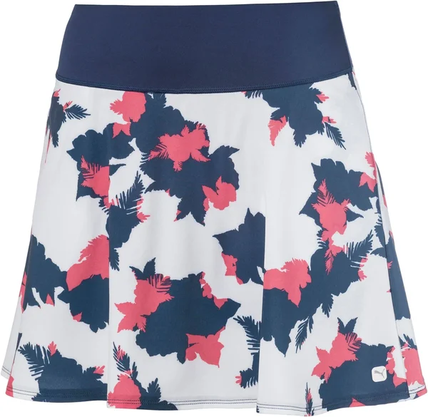 Puma Women's Floral PWRSHAPE Golf Skirt, Medium, Blue