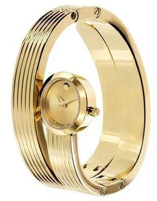 Movado Museum Wrap Gold-Tone Stainless Steel Ladies Watch 0606806