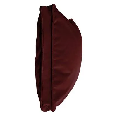 Muse Cotton Pillow Cover Square Feathers Red 26x22 H x 26x22 W