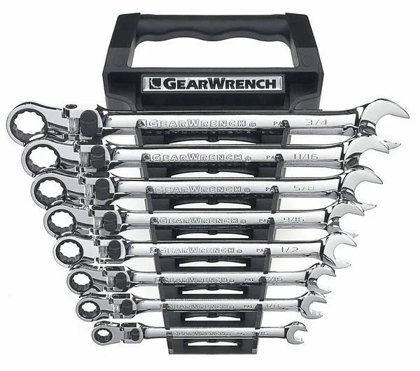 GearWrench 85798 8 Piece XL SAE Locking Flex Combination Ratcheting Wrench Set