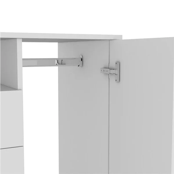 Tuhome Modern Engineered Wood White Peru Four Drawer Dresser - CLB5547