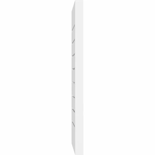Ekena Millwork GVPVE12X3402SF 12x22W x 34x22H Vertical Surface Mount PVC Gable Vent: Functional - w/ 2x22W x 1-1/2x22P Brickmould
