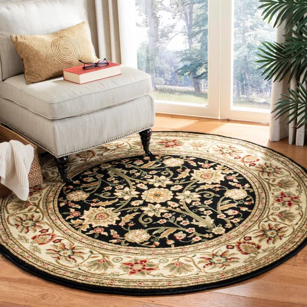 Safavieh Lyndhurst Ambrogina Traditional Rug - 3&3x22 x 3&3x22Round - Beige/Ivory