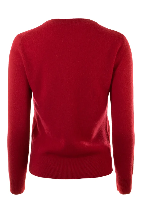White + Warren Black Cashmere Classic Crewneck Sweater, Black, M