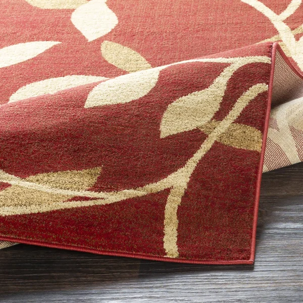 Transitional BHS-0058110 Turkish Poly Burgundy Floral Entryway Rug