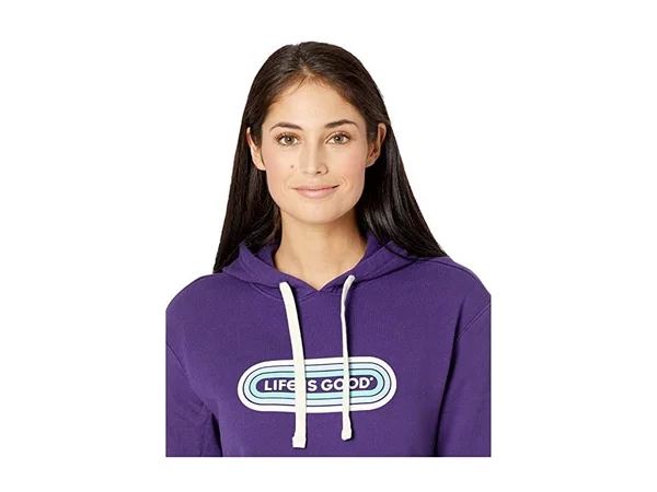 Life Is Good Women's Lig Pill Simply True Hoodie, Deep Purple