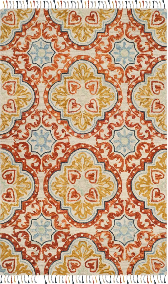 Safavieh Aspen 217 Beige/Rust 7& x 7& Square Area Rug