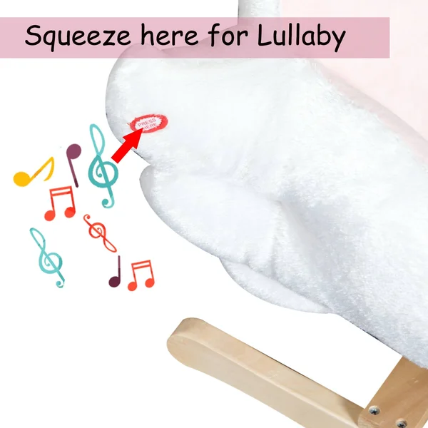 Qaba Plush Kids Ride on Rocking Horse Swan Style Toy