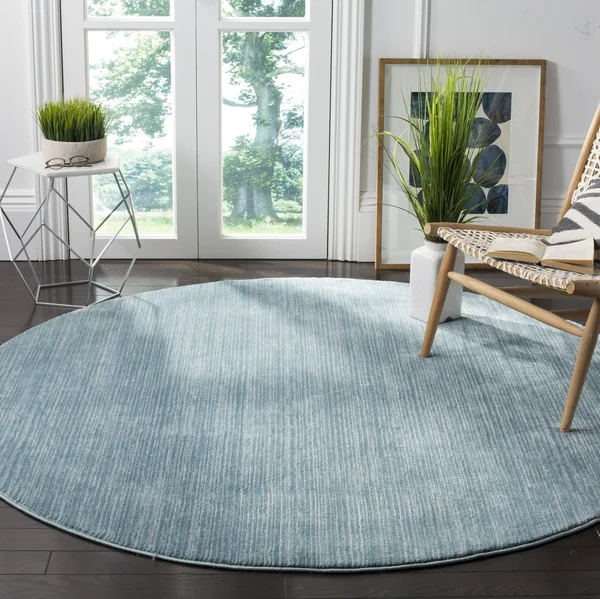 Safavieh VSN606B Vision Aqua Area Rug - 5& x 5& Square