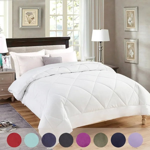 Luxury All-Season Down Alternative Reversible Comforter - Olive - Queen