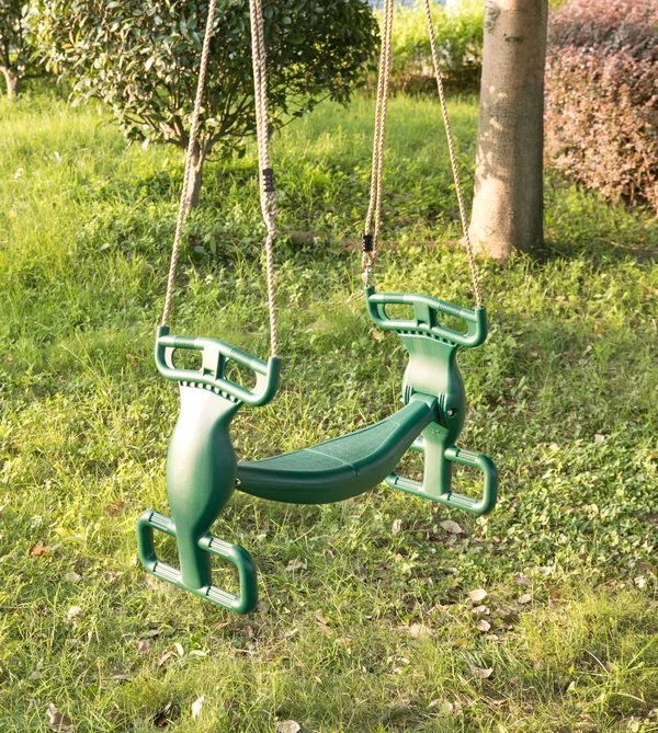 PLAYBERG Plastic Double Glider Playground 2 Person Swing, Green