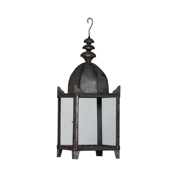 30 inch Hanging Candle Lantern Antique Metal Finish-Bailey Street Home-2499-BEL-4546927 - Silver