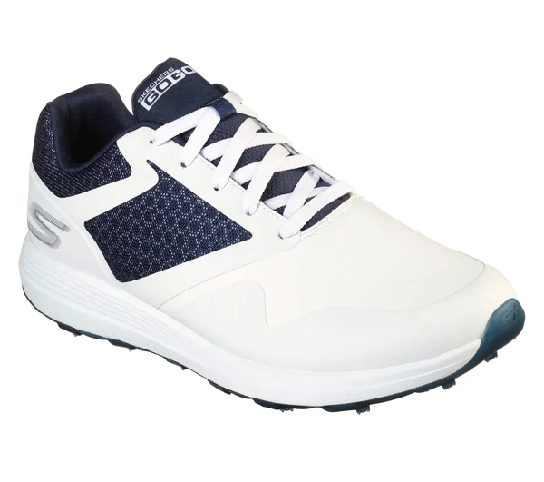 Skechers Men's Go Golf Max Golf Shoes, White, Navy, 8.5