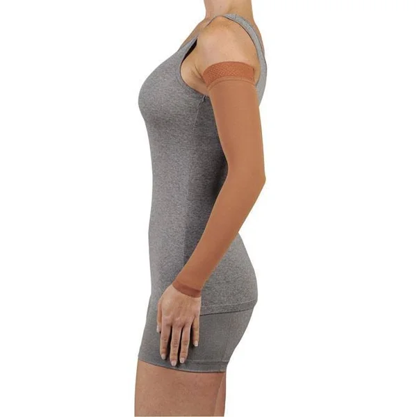 Juzo 2001mxcgrsb06 III Soft Circular Knit Arm Sleeve 20-30 mmHg Regular Max with Silicone Border - White
