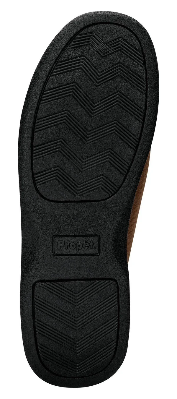 Propet Men's Stretchable Cush &N Foot Slippers - Black, 8.5