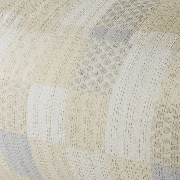 LR Home Neutral Kantha Pouf