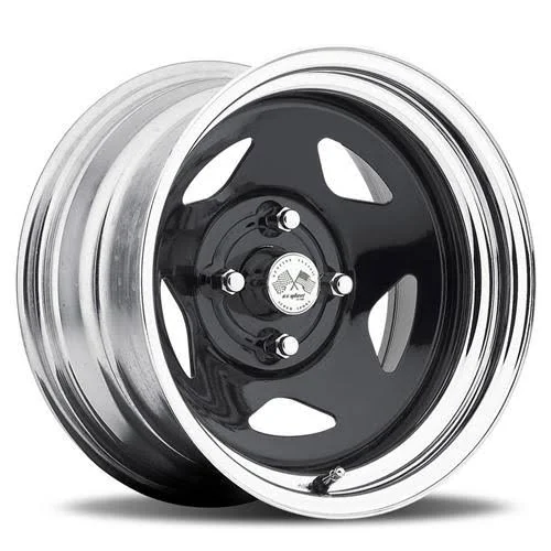 U.S. Wheel : Wheel - 021 Series Drift Star FWD, Steel, Chrome/Gloss Black, 14 inch x 6.0 Wheels