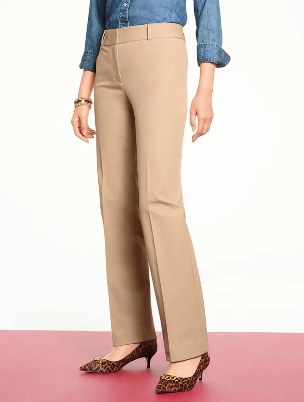 Petite - Talbots Newport Pants - Solid - Blue - 14